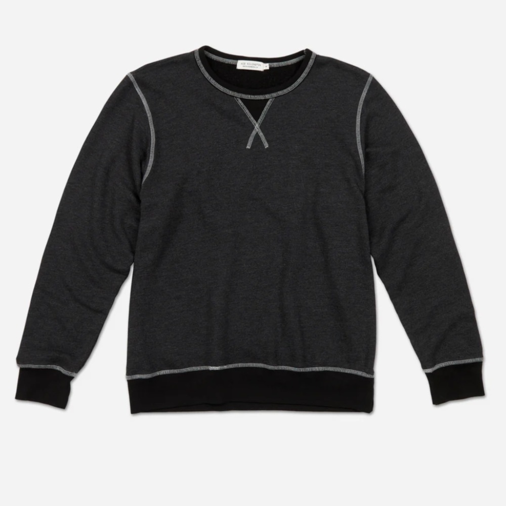 Ace Rivington Crewneck Sweatshirt - Charcoal Heather with Logo